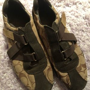 Authentic Coach Velcro Sneakers Size 7 1/2